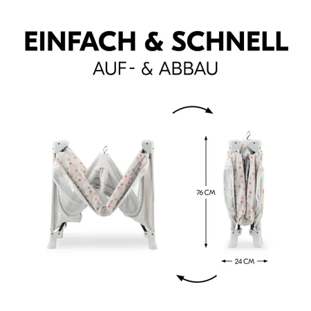 Einfach und schnell auf- und abgebaut