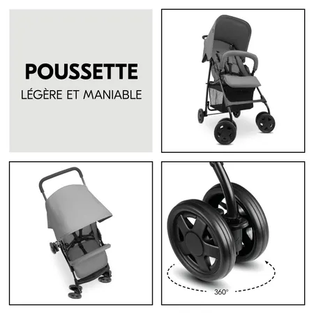 Poussette légère, maniable et polyvalente