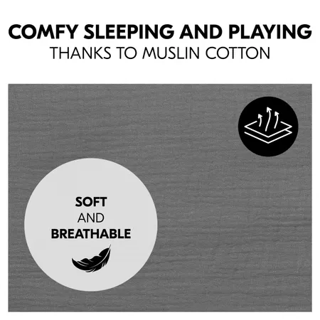 Pleasant sleeping thanks to soft muslin fabric