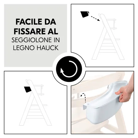 Facile da fissare al seggiolone hauck