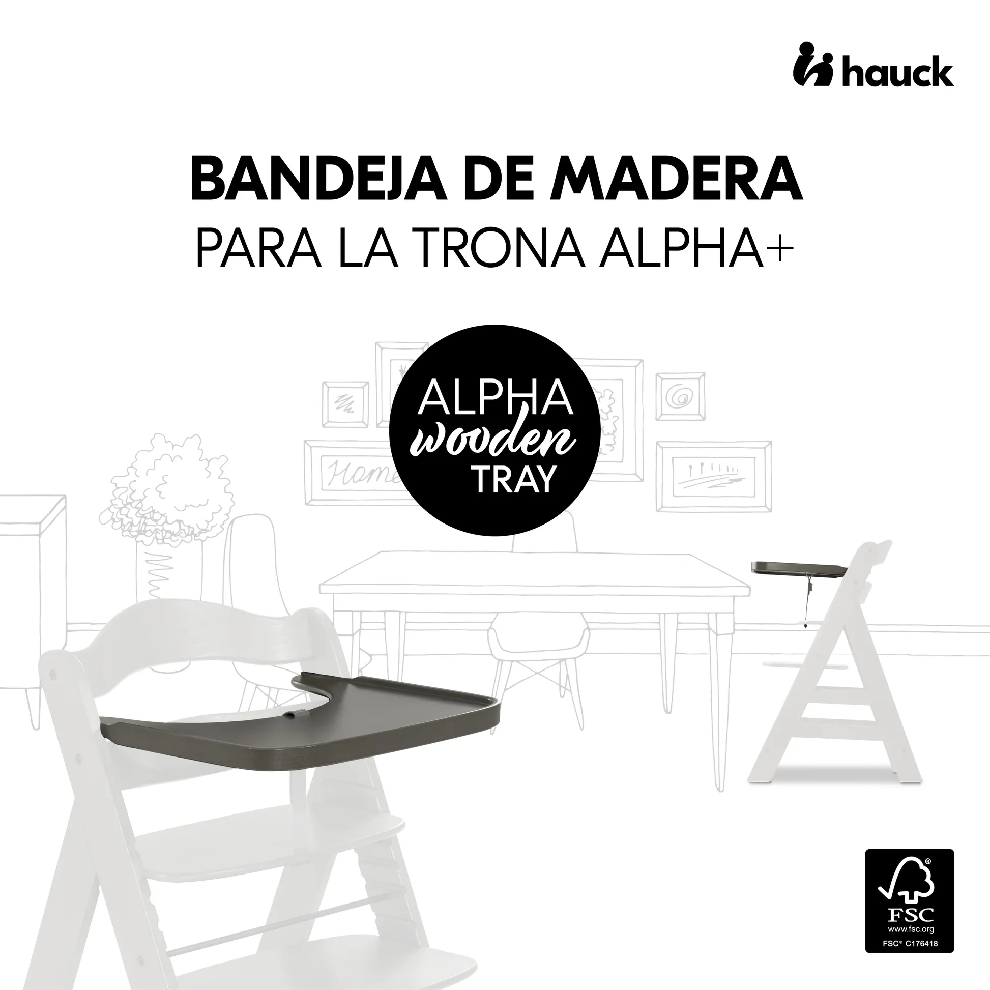 Alpha Wooden Tray