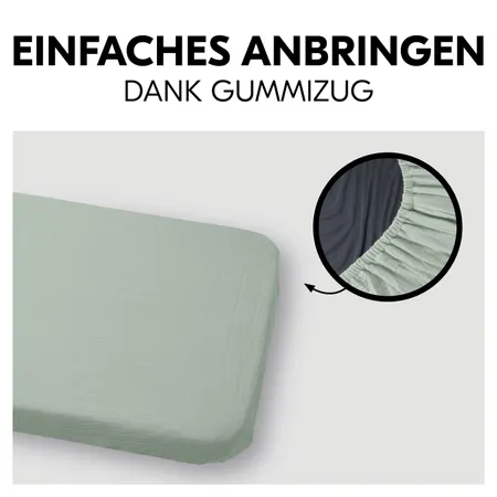 Einfaches Anbringen an Matratze dank Gummizug