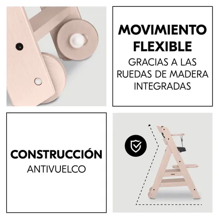 Construcción robusta con ruedas integradas