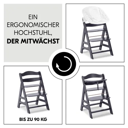 Ein ergonomischer Hochstuhl, der mitwächst