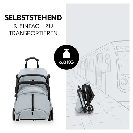 Selbststehend und klein zusammenklappbar