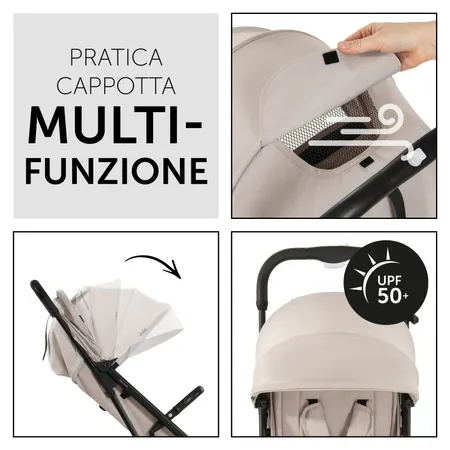 Cappotta con protezione UV e finestrina cucù