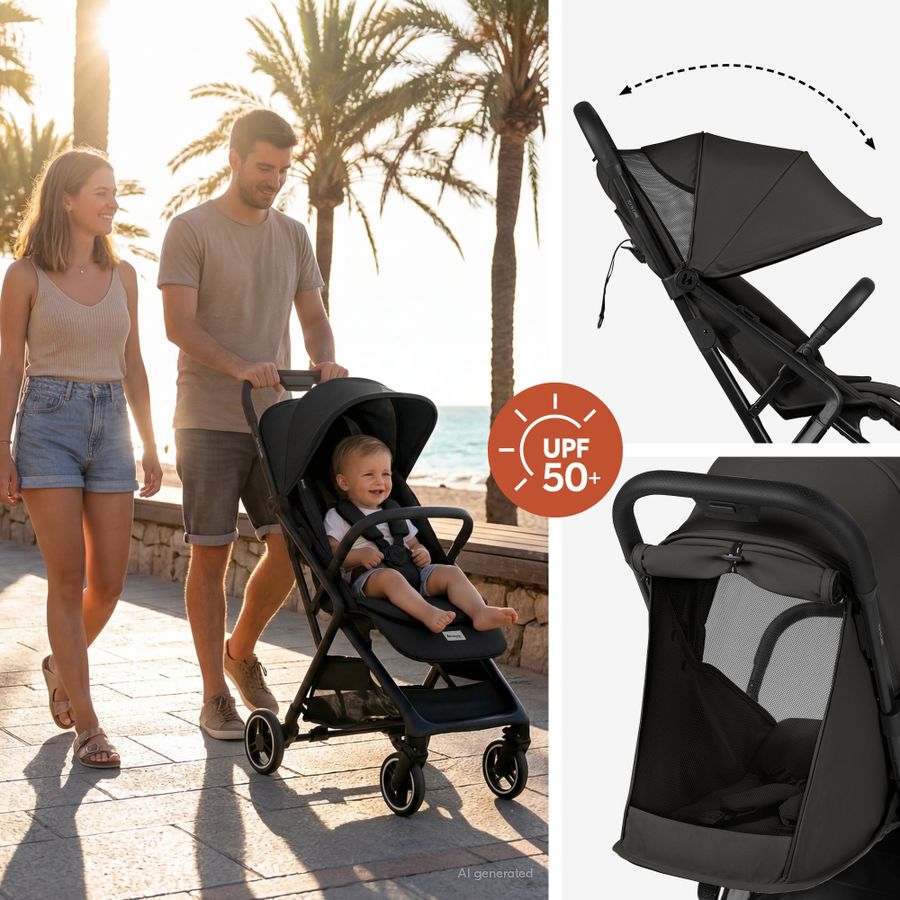 XL sun canopy and ventilation