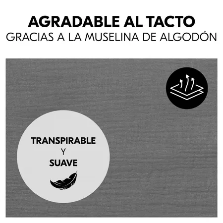 Agradable sensación gracias a la suave muselina