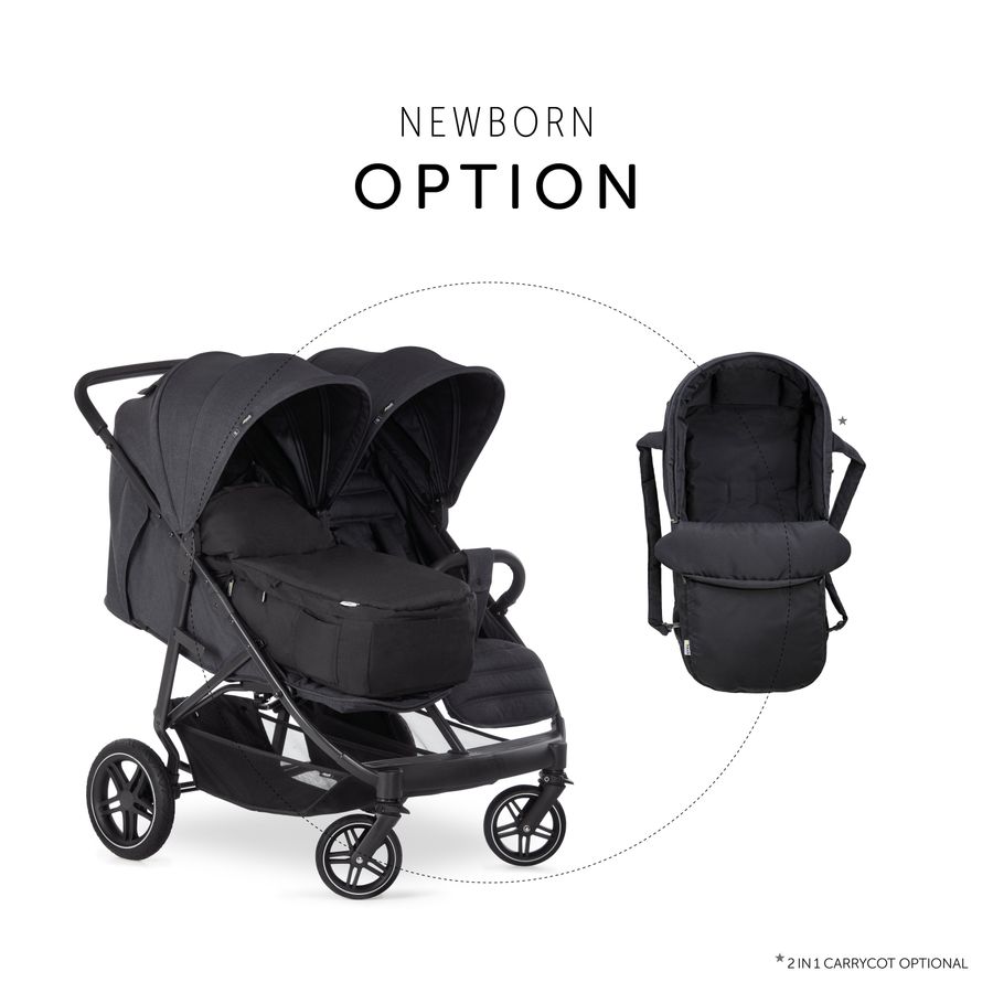 With extra carrycot for the first-time pushchair