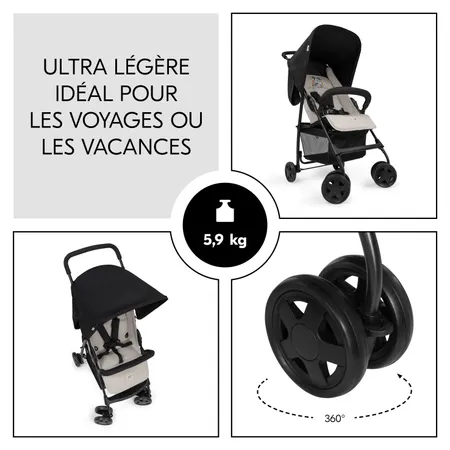 Poussette légère, maniable et polyvalente