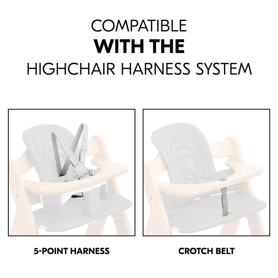 Compatible with the highchair harness system