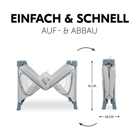 Einfach und schnell auf- und abgebaut
