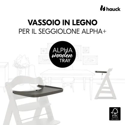 Alpha Wooden Tray