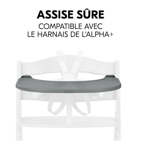 Assise sûre avec tablette et harnais de la chaise
