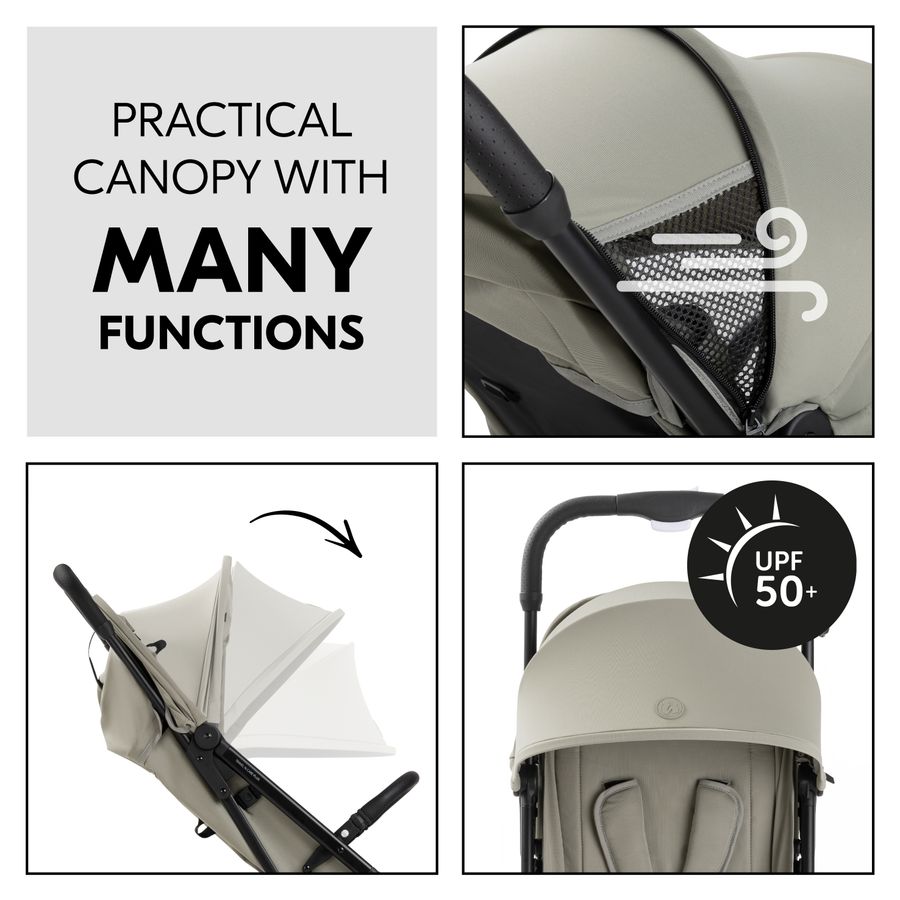 Canopy with UV protection and mesh windows