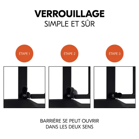 Peut être bloquée de manière sûre et rapide