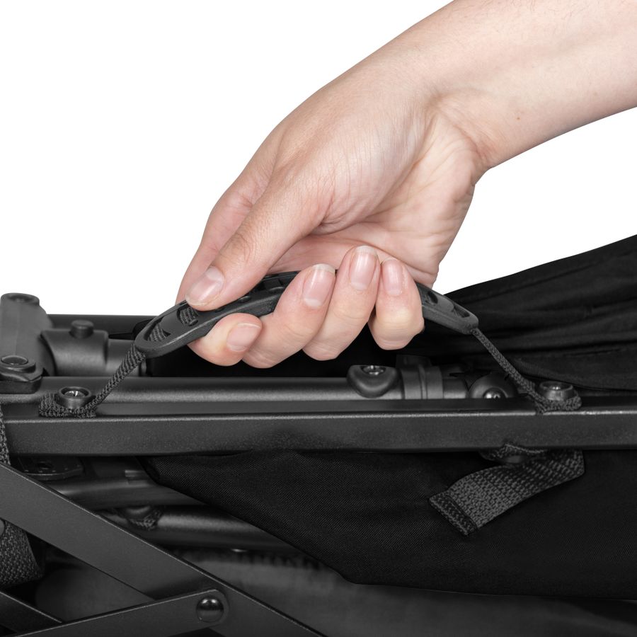 Folds down small with carry handle