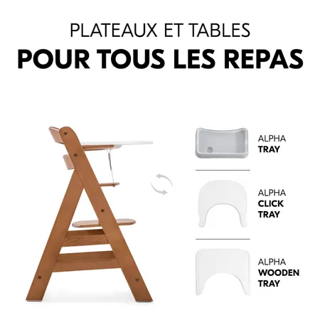 Tablettes à manger spacieux disponibles en option