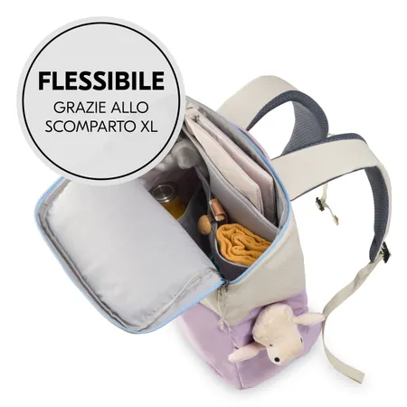 Flessibile grazie allo spazio XL e pratiche tasche