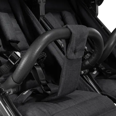 Safely strapped in with the 5-point harness