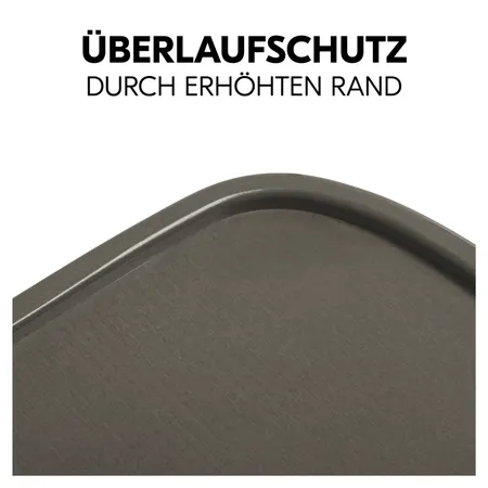 Erhöhter Rand dient als Überlaufschutz