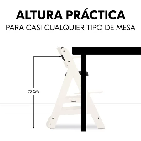 Altura práctica, apta para casi cualquier mesa