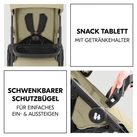Schwenkbarer Schutzbügel mit Snack Tablett