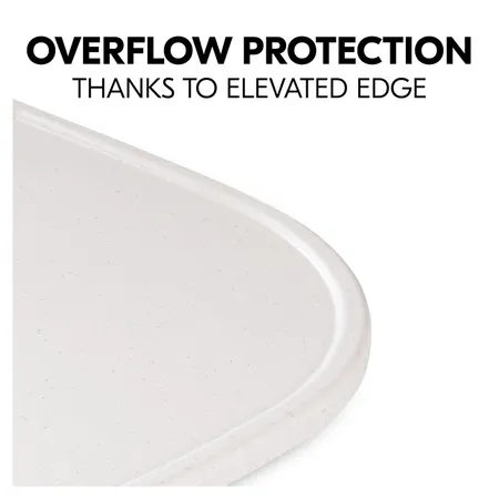 Elevated edge acts as overflow protection