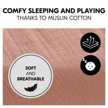 Pleasant sleeping thanks to soft muslin fabric