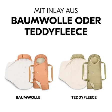 Mit Inlay aus Baumwolle oder Teddyfleece
