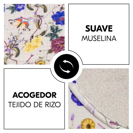 Suave muselina con mimoso tejido de rizo