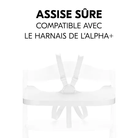 Assise sûre avec la tablette et le harnais