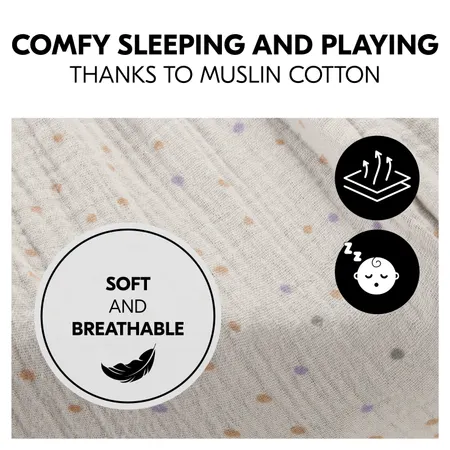 Pleasant sleeping thanks to soft muslin fabric