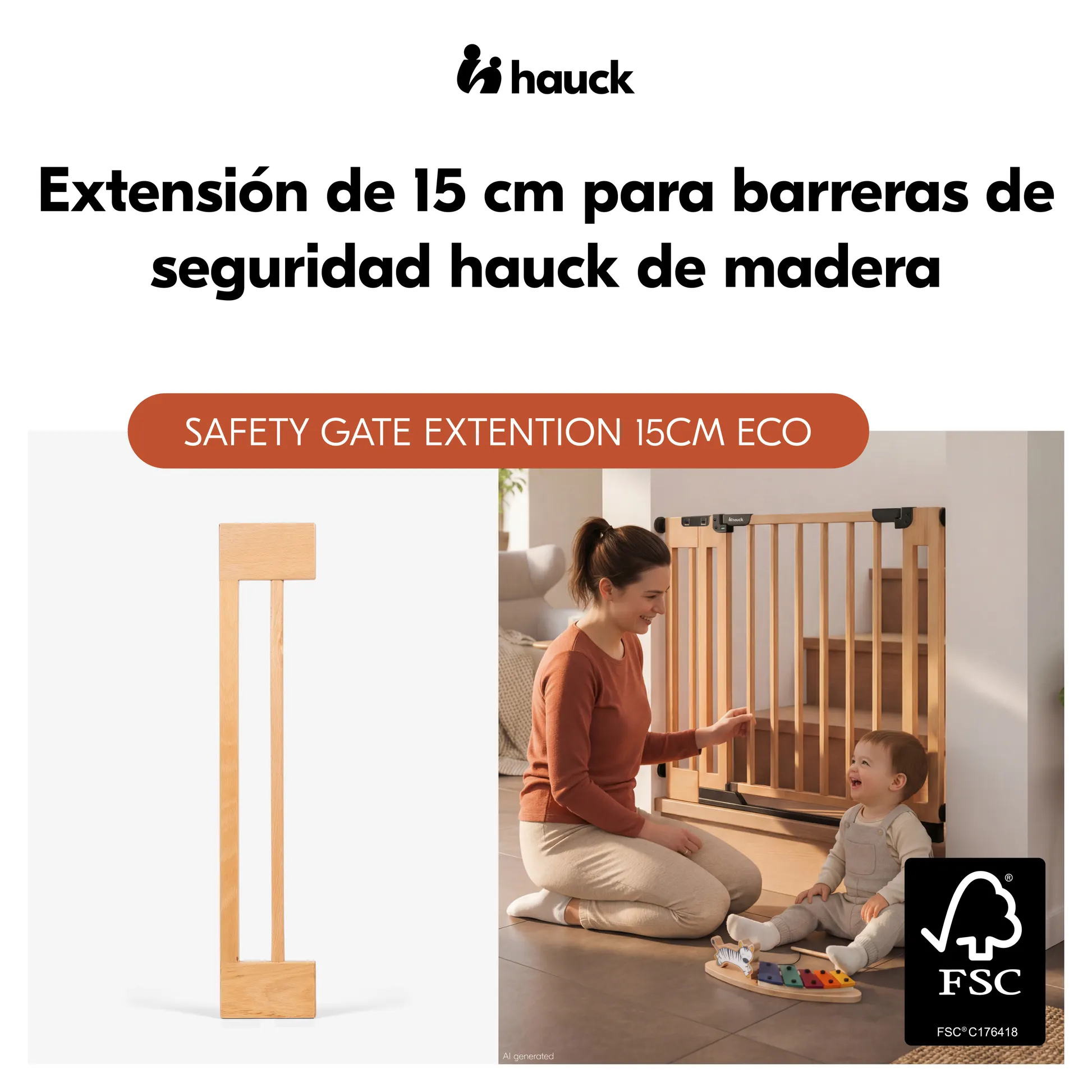 Safety Gate Extension 15 cm Eco