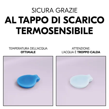 Sicura grazie al tappo con cambio di colore