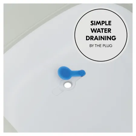 Simple water draining by the plug