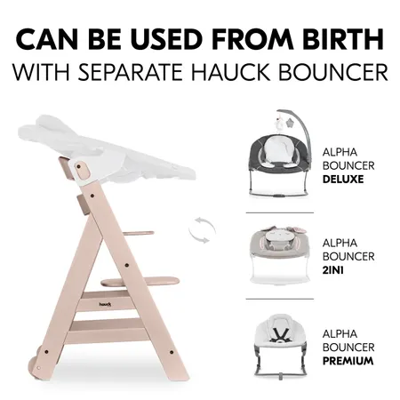 Usable from birth with separate hauck bouncers