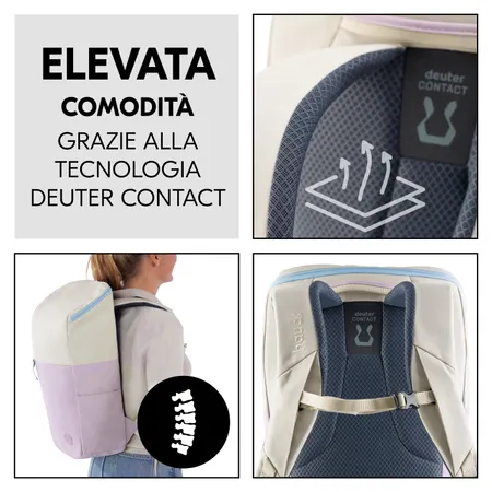 Alto comfort grazie alla tecnologia deuter CONTACT