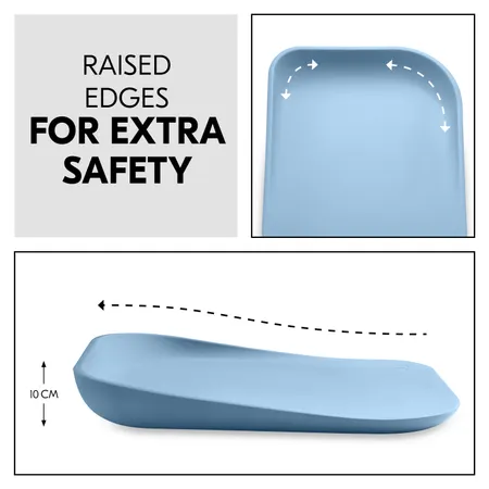 Extra safety thanks to elevated edges