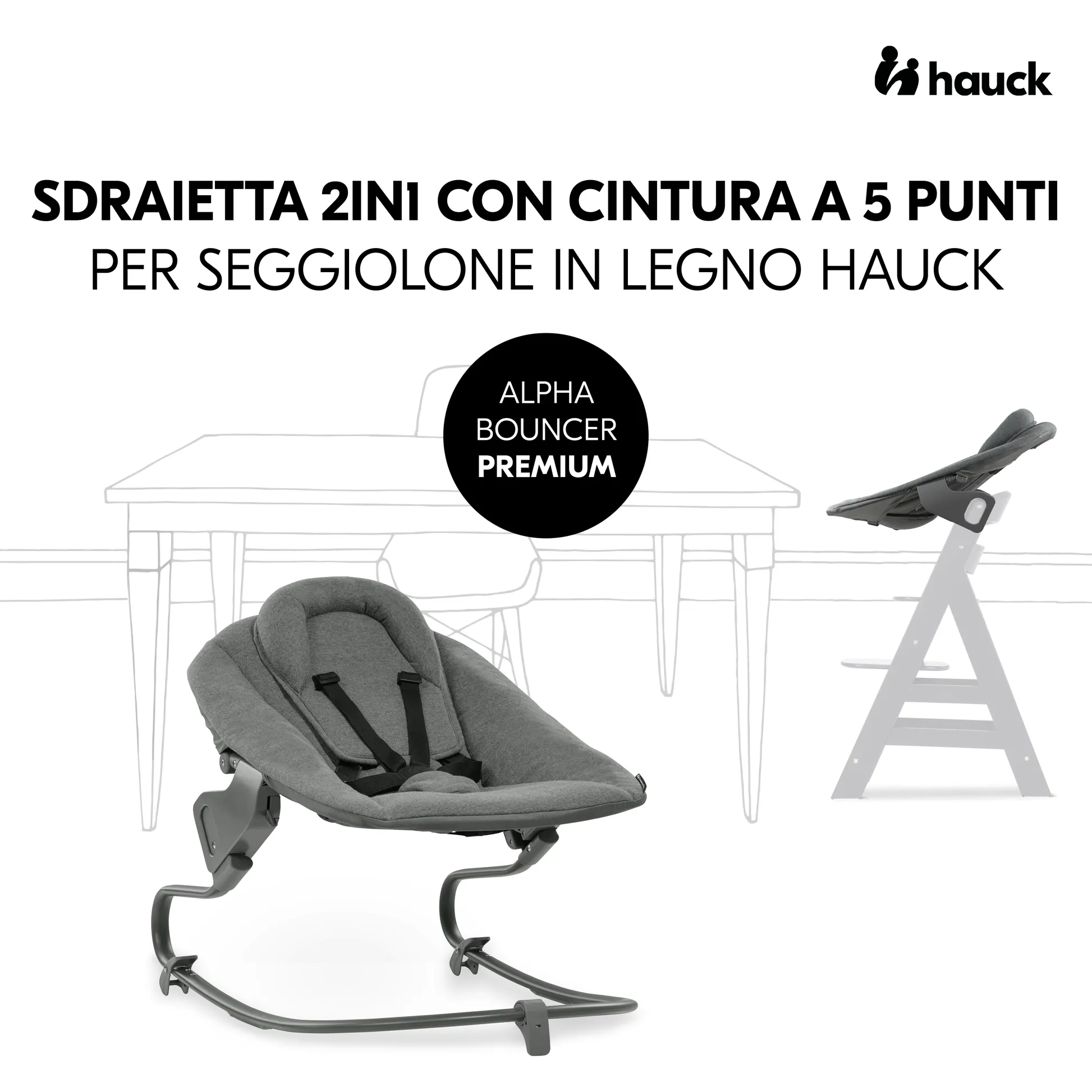 Alpha Bouncer Premium with 5-point harness