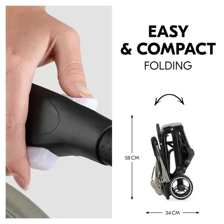 Easy travel with foldable, light pushchair