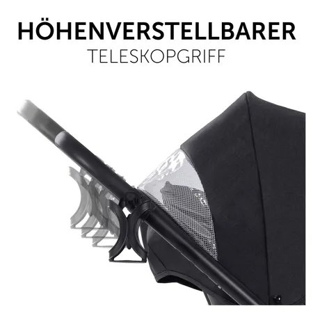 Komfortables Schieben dank flexiblem Teleskopgriff