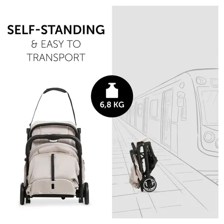 Self-standing and small folding