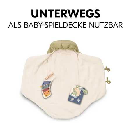 Unterwegs als Baby-Spieldecke nutzbar