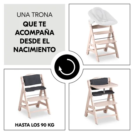 Trona ergonómica que crece con el niño