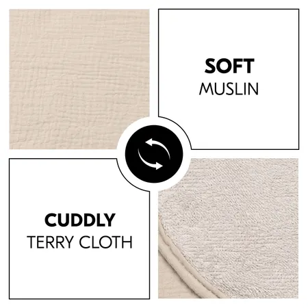 Soft muslin meets cuddly terry cloth