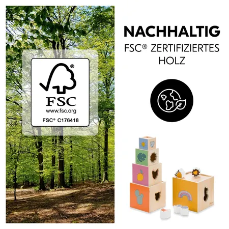 Nachhaltiges Spiel aus FSC®-zertifiziertem Holz 