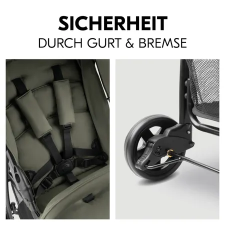 Sicherheit durch Gurt und Bremse