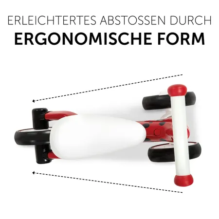 Erleichtertes Abstoßen durch ergonomische Form
