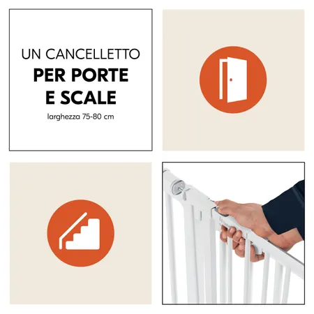 Cancelletto di bloccaggio per porte e scale standard